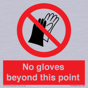 No gloves beyond this point